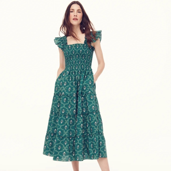 Hill House Dresses & Skirts - Hill House Green Floral Maxi Dress